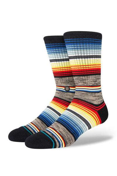 Calze Uomo Stance Inline Eldrick - Colore Oliva, Altezza Crew, Tecnologia Infiknit Anti-Sfondamento