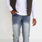 True Luck Miles Straight Distressed Jeans for Men