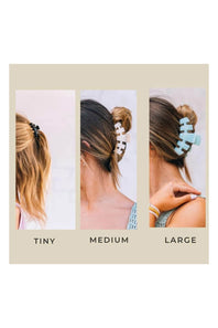 Teleties Claw Clip Size Comparison Tiny Medium Large