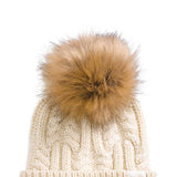 The North Face Oh Mega Fur Pom Beanie for Women in White