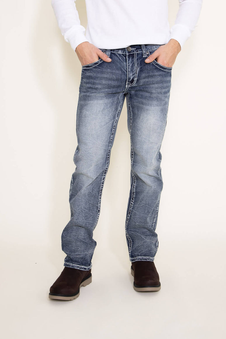 True Luck Blake Bootcut Stretch Jeans for Men | TL16350002 – Glik's