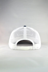 Kimes Ranch Weekly Trucker Hat for Men in Navy/White