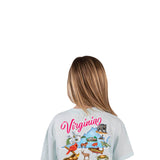 Simply Southern Youth Girls Tee Virginia T-Shirt for Girls in Breeze Blue