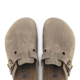 Birkenstock Boston Soft Footbed Oiled Leather Clogs for Men in Tobacco Brown