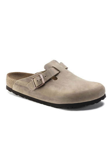 Birkenstock Boston Soft Footbed Oiled Leather Clogs for Men in Tobacco Brown
