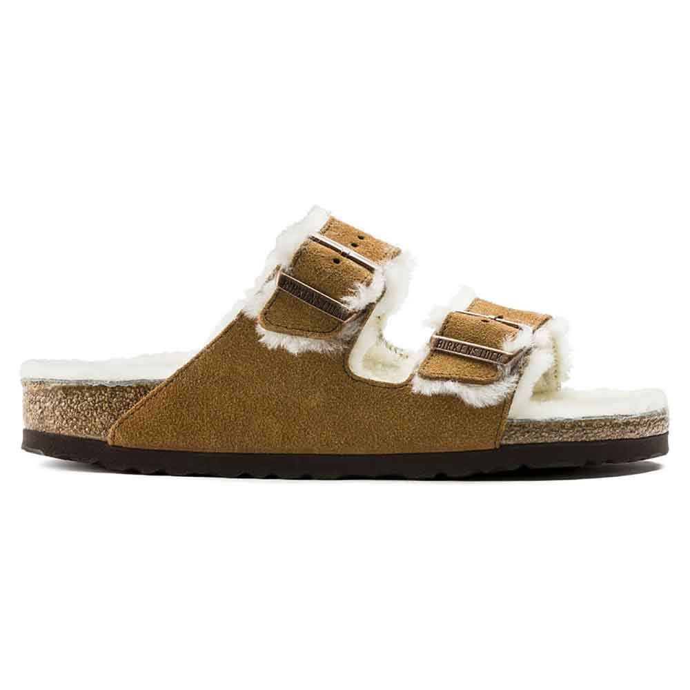 Politistation angre inflation Birkenstock Arizona Shearling Suede Leather Sandals for Women in Mink/ –  Glik's