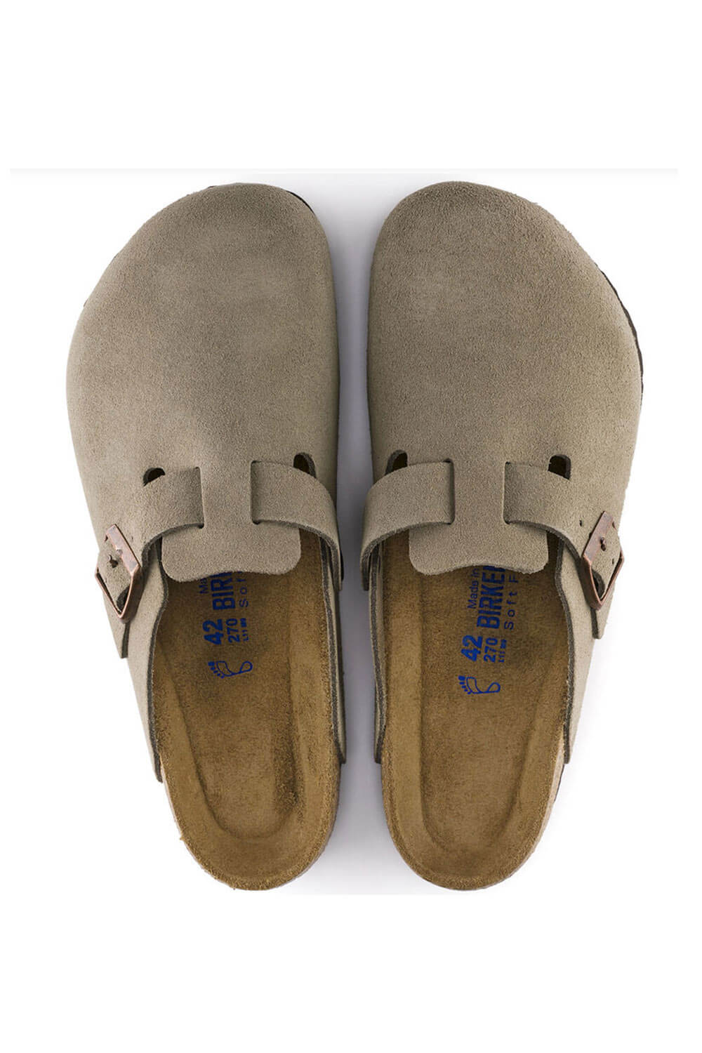 Birkenstock Boston Soft Footbed Clogs for Men in Taupe