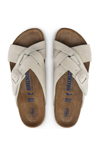 Birkenstock Lugano Soft Footbed Sandals for Women in Antique White