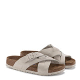 Birkenstock Lugano Soft Footbed Sandals for Women in Antique White