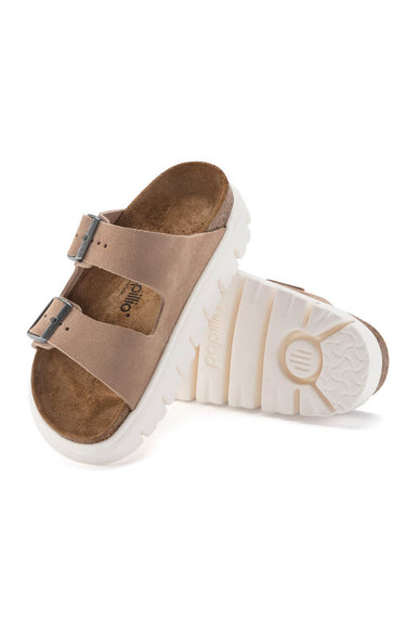 Papillio by Birkenstock Arizona Chunky Suede Sandals for Women in Sand Brown