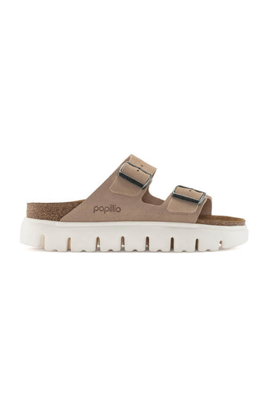 Papillio by Birkenstock Arizona Chunky Suede Sandals for Women in Sand Brown