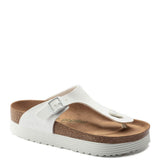 Papillio by Birkenstock Gizeh Grooved Platform Vegan Sandals for Women in White