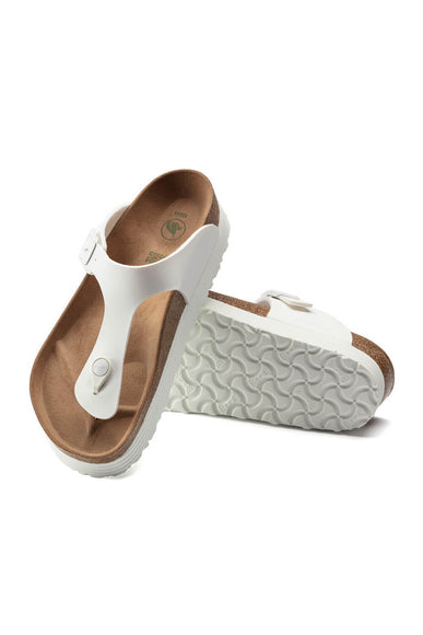 Papillio by Birkenstock Gizeh Grooved Platform Vegan Sandals for Women in White