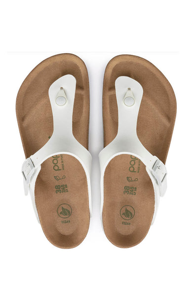 Papillio by Birkenstock Gizeh Grooved Platform Vegan Sandals for Women in White