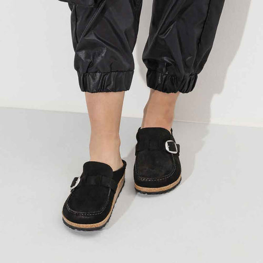 Birkenstock Buckley Suede Mule for Women in Black