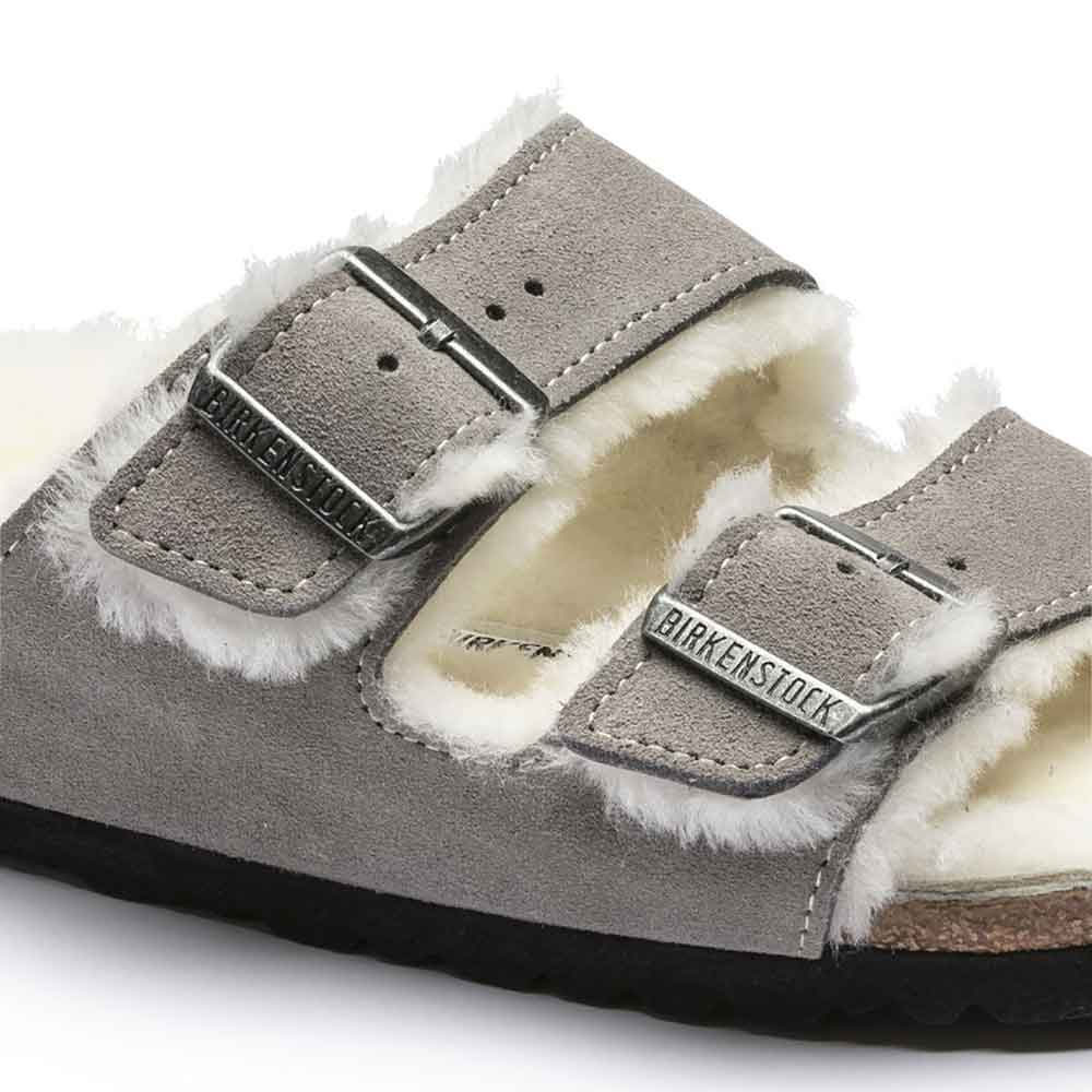 Birkenstock Arizona Shearling Black Suede - Awesome Shoes