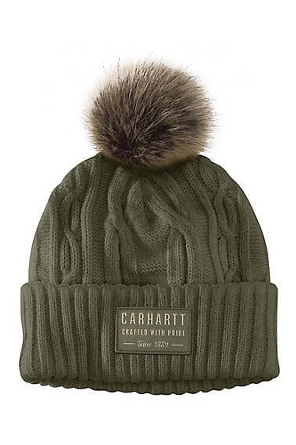 hunter green carhartt beanie
