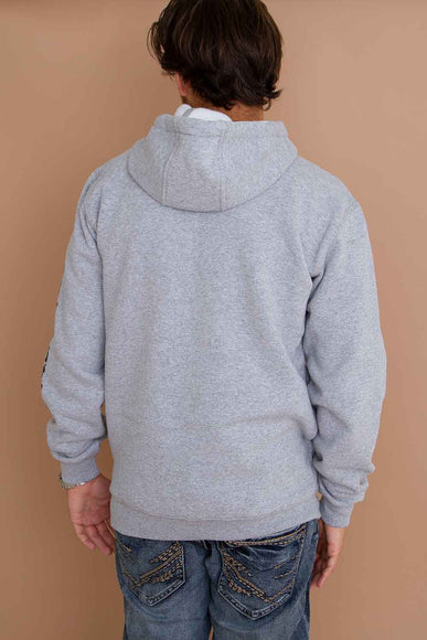 Carhartt Logo Sleeve Graphic Hoodie for Men in Heather Grey