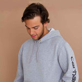Carhartt Logo Sleeve Graphic Hoodie for Men in Heather Grey