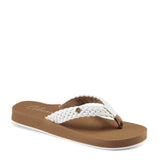 Cobian Braided Bounce Flip Flops for Women in White