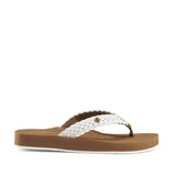 Cobian Braided Bounce Flip Flops for Women in White