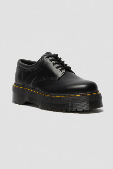 Doc Martens 8053 Quad Leather Platform Shoes for Women in Black