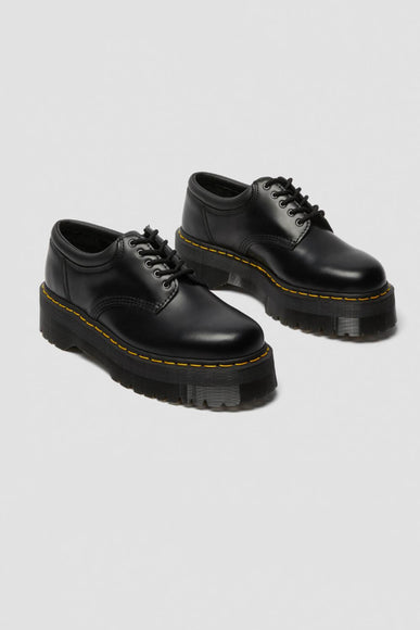 Doc Martens 8053 Quad Leather Platform Shoes for Women in Black