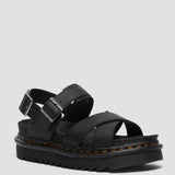 Dr. Martens Voss II Hydro Leather Strap Sandals for Women in Black