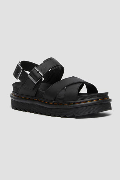 Dr. Martens Voss II Hydro Leather Strap Sandals for Women in Black