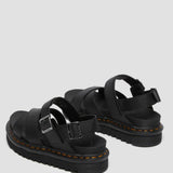 Dr. Martens Voss II Hydro Leather Strap Sandals for Women in Black