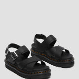 Dr. Martens Voss II Hydro Leather Strap Sandals for Women in Black