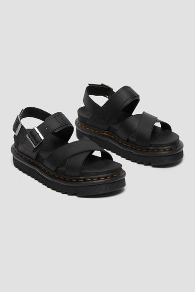 Dr. Martens Voss II Hydro Leather Strap Sandals for Women in Black