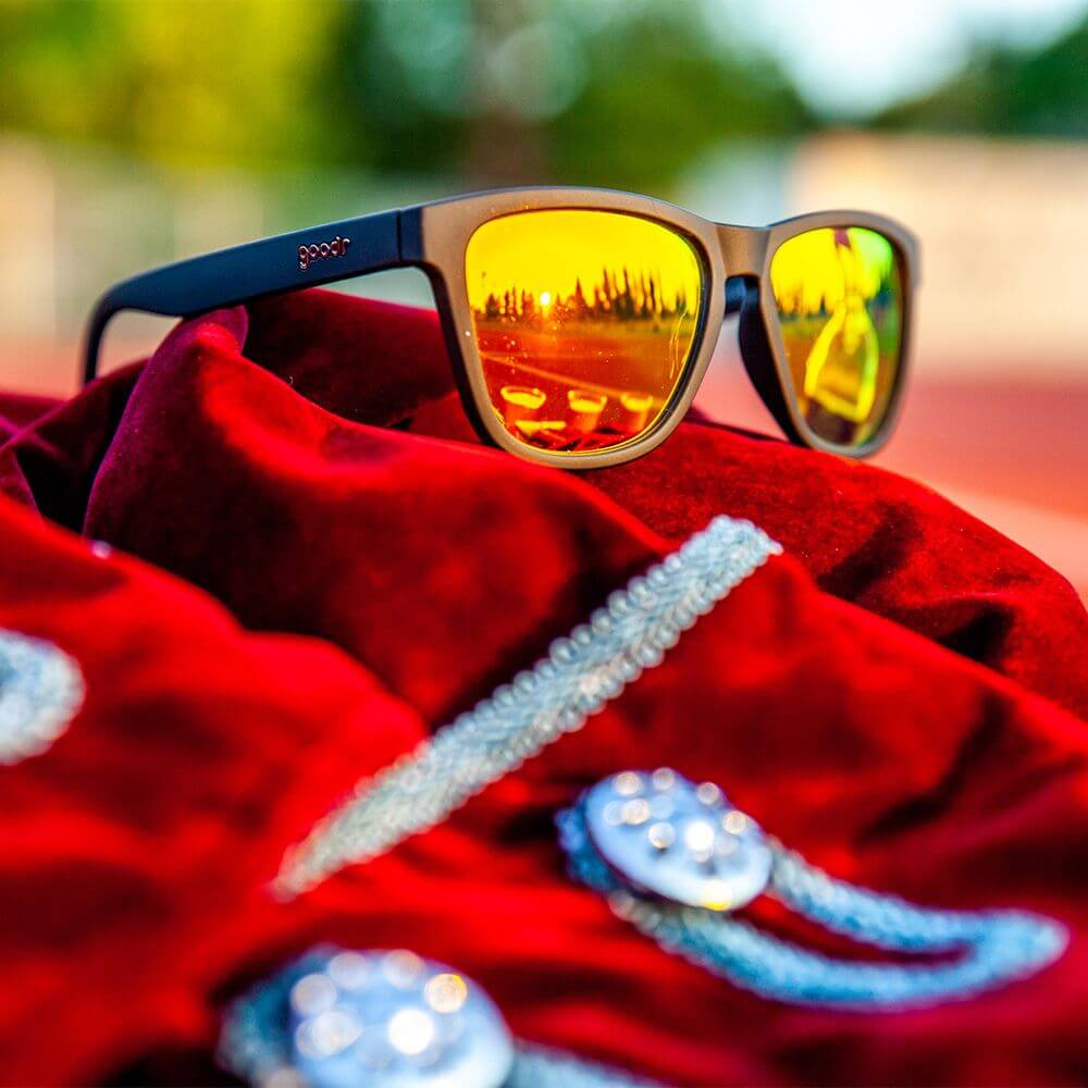 Goodr Whiskey Shots with Satan OG Sunglasses in Black