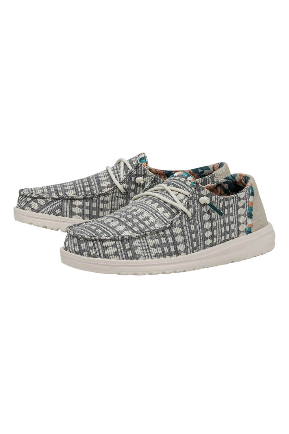 HEYDUDE Women's Wendy Boho Shoes in Embroidery Grey