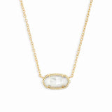 Kendra Scott Elisa Gold Pendant Necklace in Mother-of-Pearl