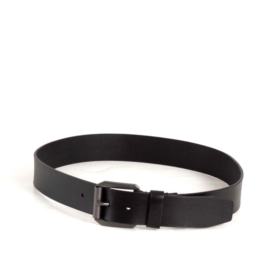 Black Leather Belt for Men