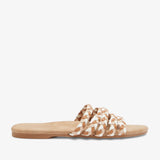 Roxy Shoes Olina Slide Sandals for Women in Brown