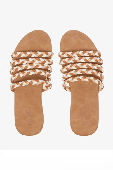 Roxy Shoes Olina Slide Sandals for Women in Brown