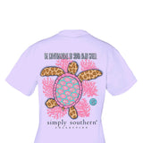 Womens Simply Southern Plus Size Your Own Shell T-shirt for Women in Purple 