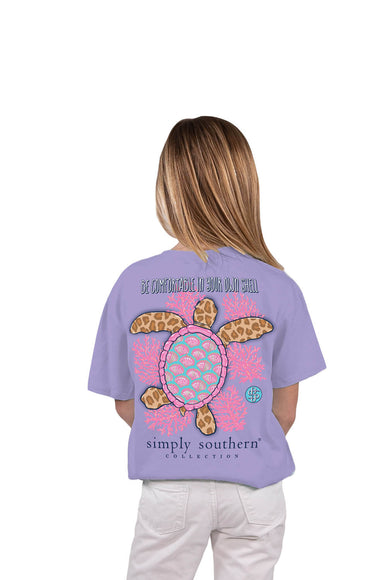 Simply Southern Shirts Youth Your Own Shell T-shirt for Girls in Purple