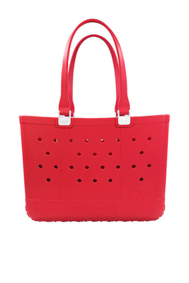 Simply Southern Large Waterproof Tote Bag in Cherry Red