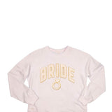 Simply Southern Sparkle Bride Sweatshirt for Women in White