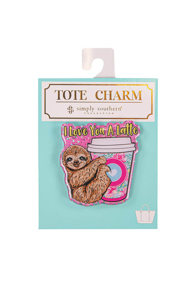 Simply Southern Latte Tote Charm in Pink