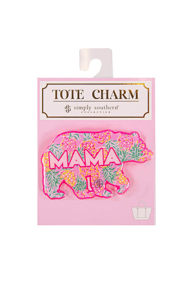 Simply Southern Mama Bear Tote Charm in Pink