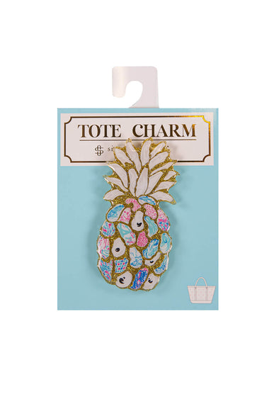 Simply Southern Pineapple Tote Charm in White