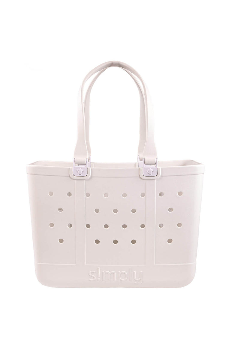 Simply Southern Large Waterproof Tote Bag in White PP0123SIMPLYTOT Glik's