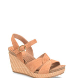 Sofft Shoes Clarissa Wedge Sandals for Women in Ginger Tan