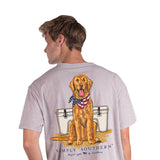 Men's Simply Southern Shirts Golden Cooler T-Shirt for Men in Grey