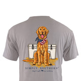 Men's Simply Southern Shirts Golden Cooler T-Shirt for Men in Grey