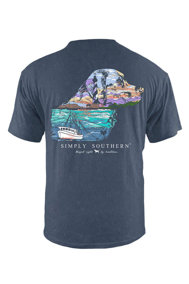 Simply Southern Men's Shirts Lighthouse T-Shirt for Men in Grey